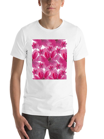 Floral Print T-Shirt - Artsy Blossom Design