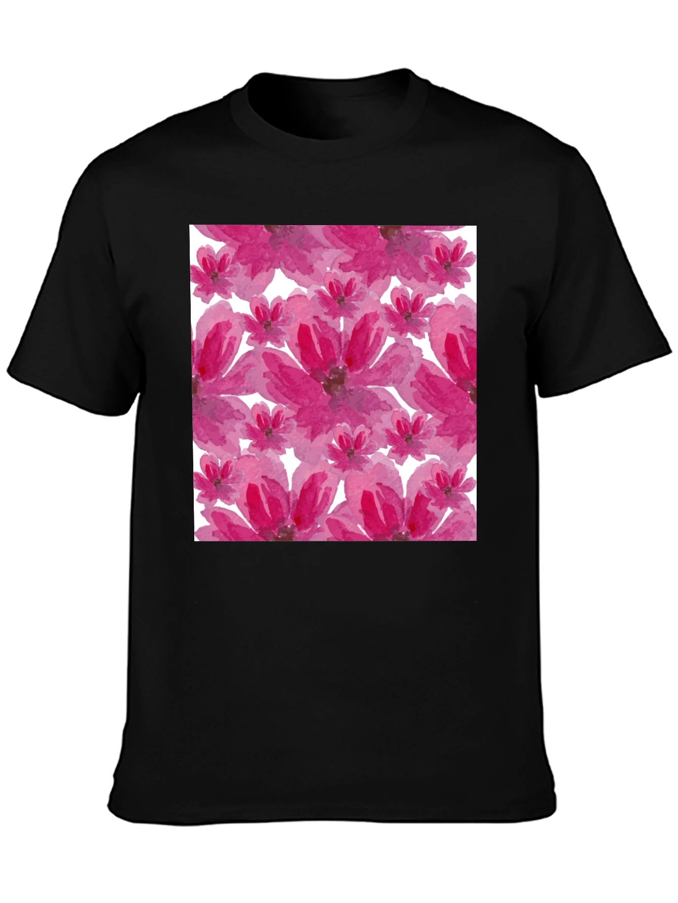 Floral Print T-Shirt - Artsy Blossom Design