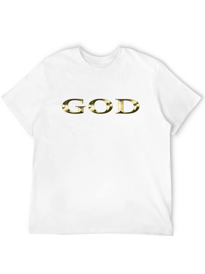 Gold GOD Graphic Black T-Shirt