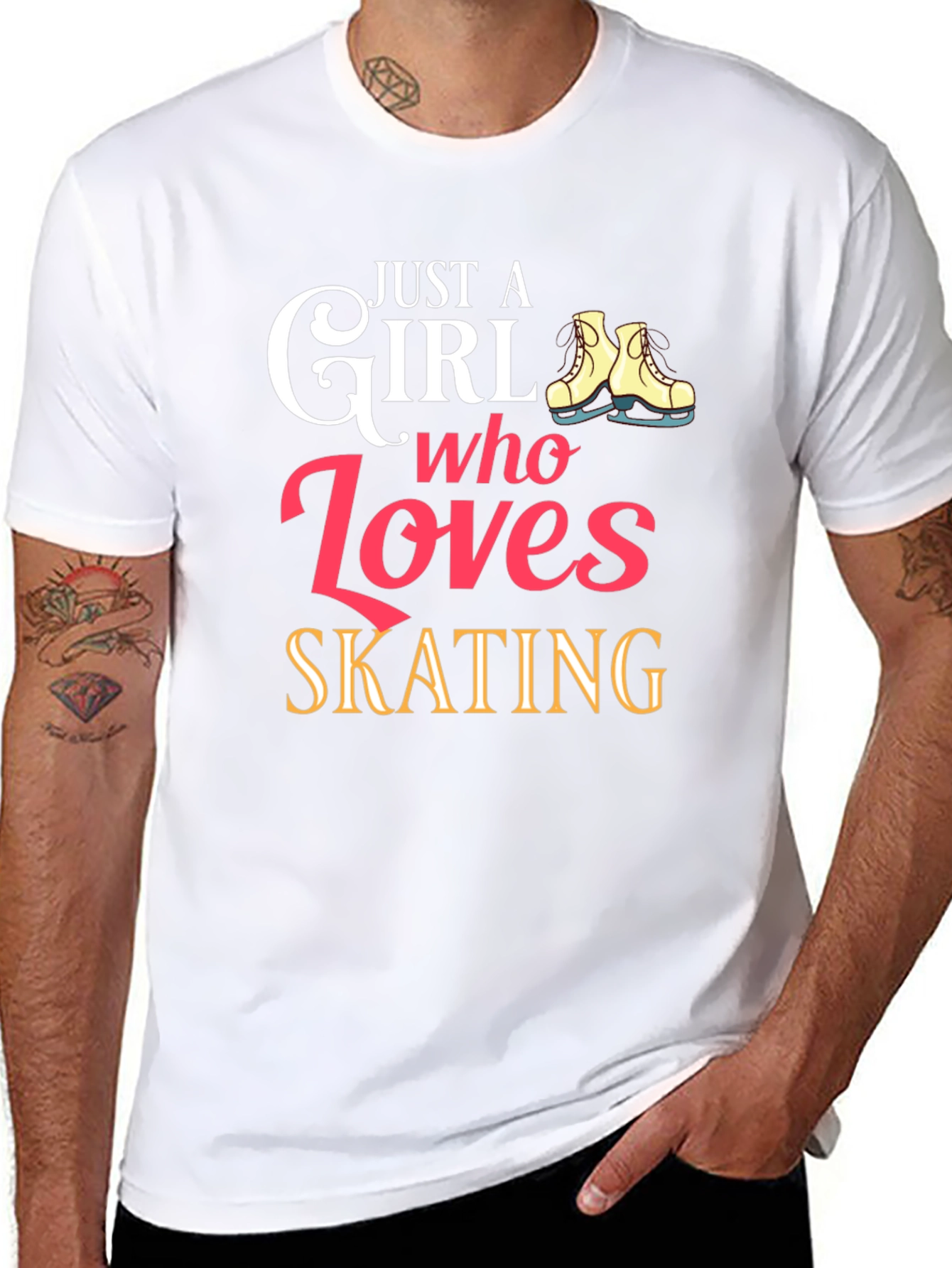 Just a Girl Who Loves Skating Graphic T-Shirt