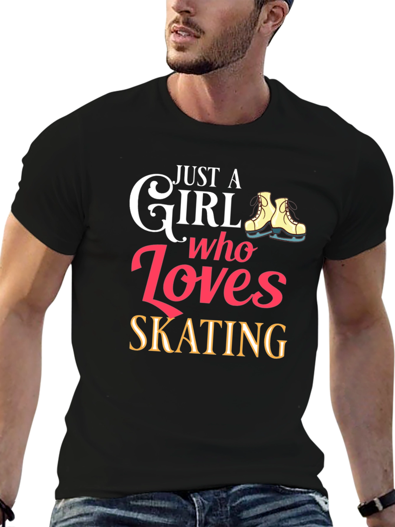 Just a Girl Who Loves Skating Graphic T-Shirt