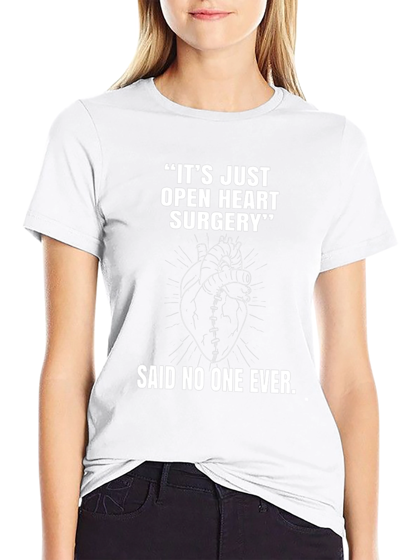 Open Heart Surgery Graphic Tee - Black Cotton