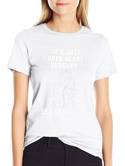 Open Heart Surgery Graphic Tee - Black Cotton