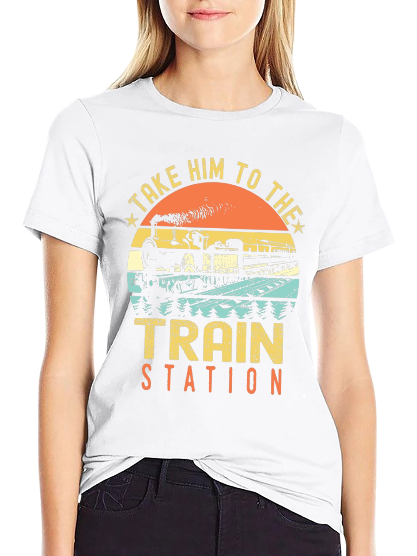 Take Him To The Train Station Retro T-Shirt