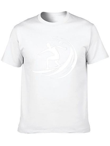 Surfer Wave Graphic T-Shirt - Black