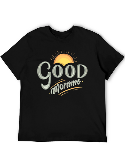 Good Morning Graphic Tee - Mens Black T-Shirt