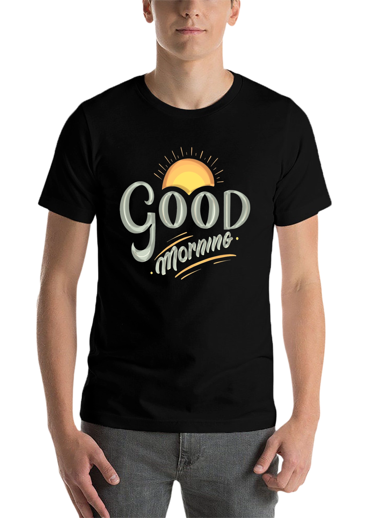 Good Morning Graphic Tee - Mens Black T-Shirt