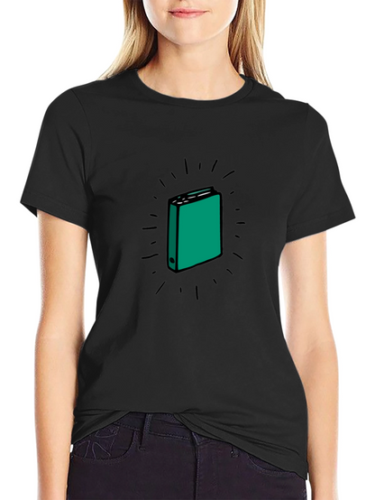 Black T-Shirt with Binder Graphic