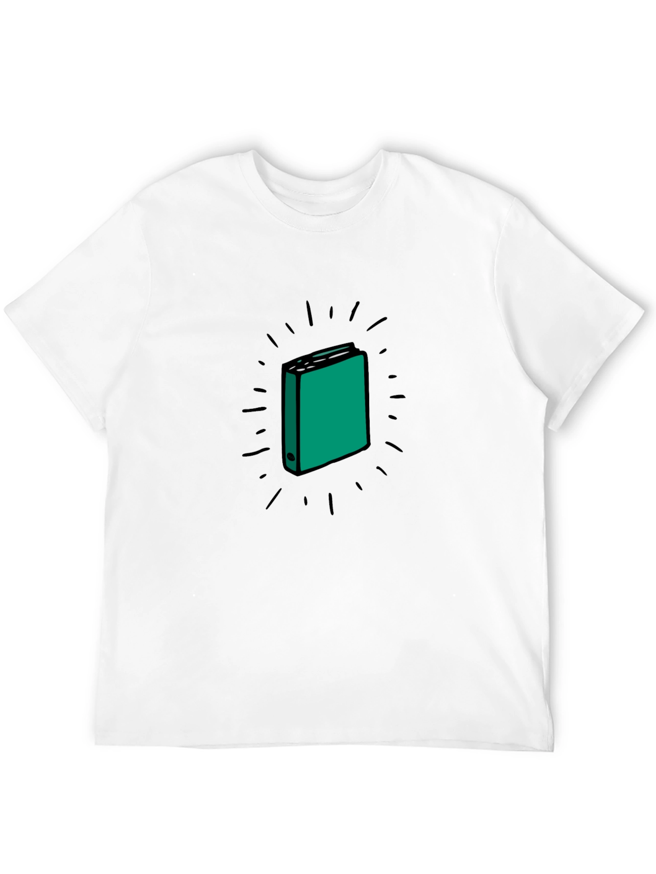 Black T-Shirt with Binder Graphic