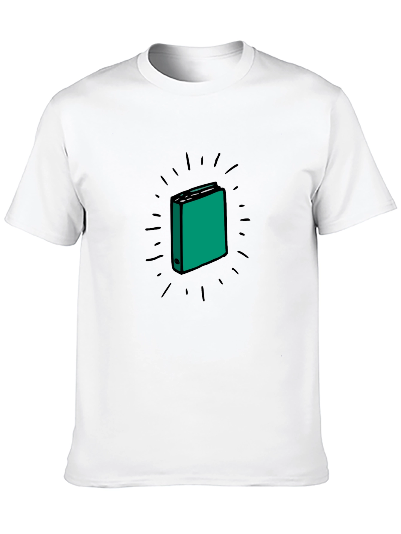 Black T-Shirt with Binder Graphic