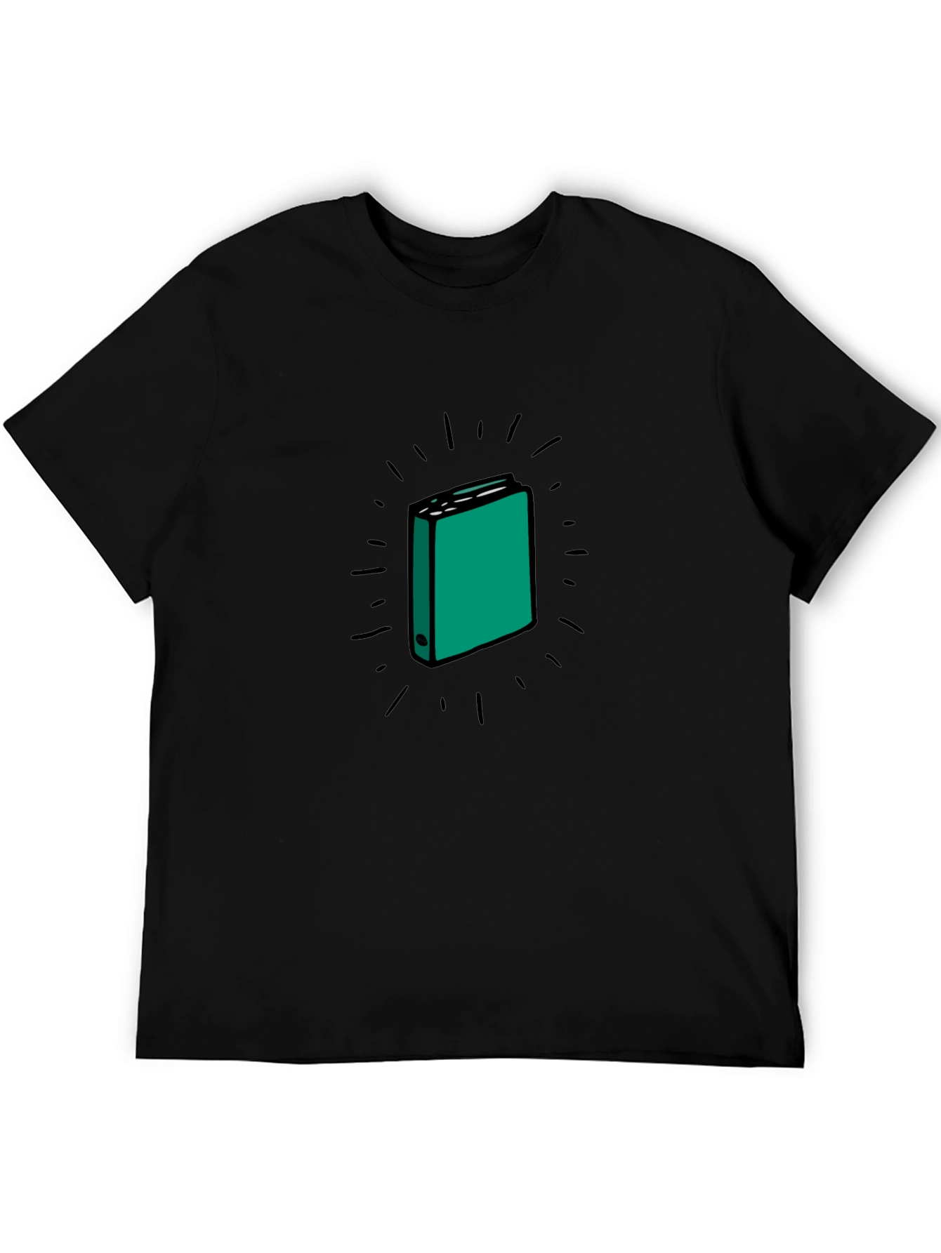 Black T-Shirt with Binder Graphic