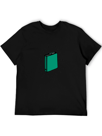 Black T-Shirt with Binder Graphic