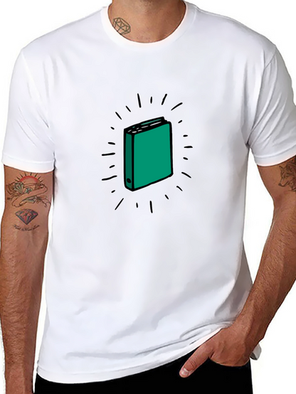 Black T-Shirt with Binder Graphic