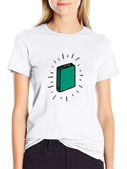 Black T-Shirt with Binder Graphic