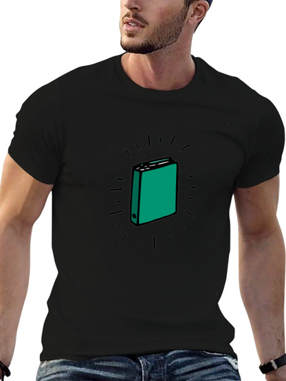 Black T-Shirt with Binder Graphic