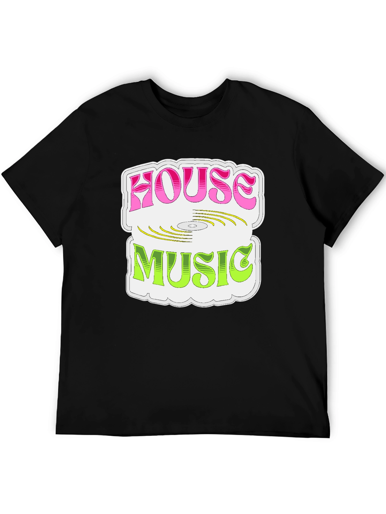 House Music Graphic Tee - Retro DJ Style