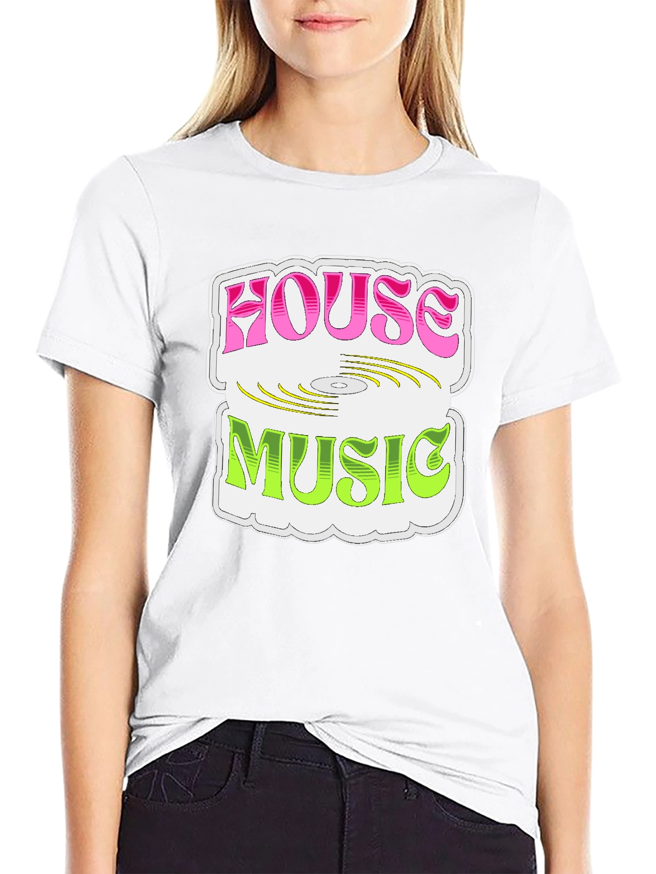House Music Graphic Tee - Retro DJ Style