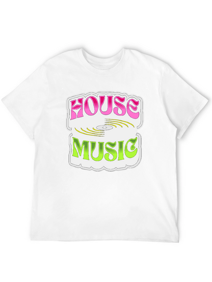 House Music Graphic Tee - Retro DJ Style