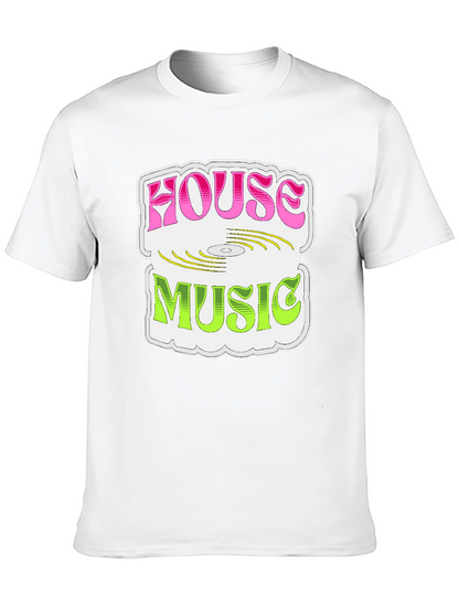 House Music Graphic Tee - Retro DJ Style