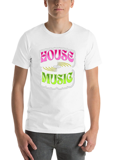House Music Graphic Tee - Retro DJ Style