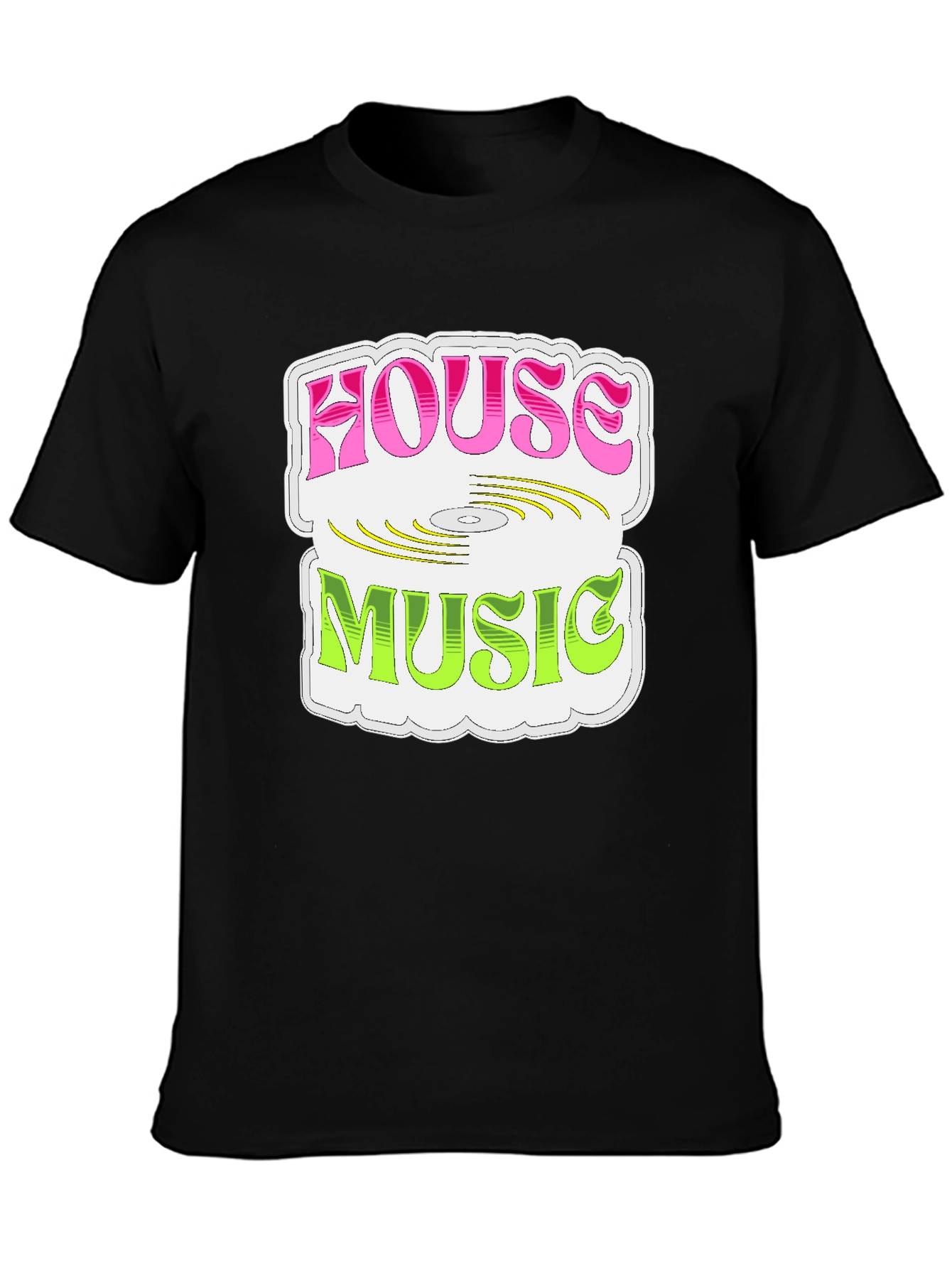House Music Graphic Tee - Retro DJ Style