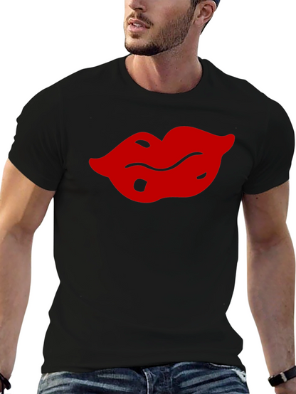 Bold Lips Graphic Tee - Black