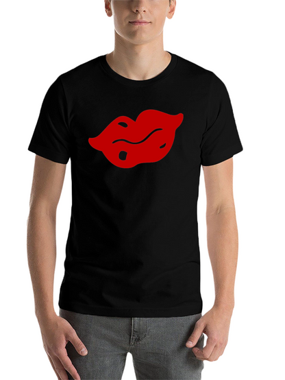Bold Lips Graphic Tee - Black