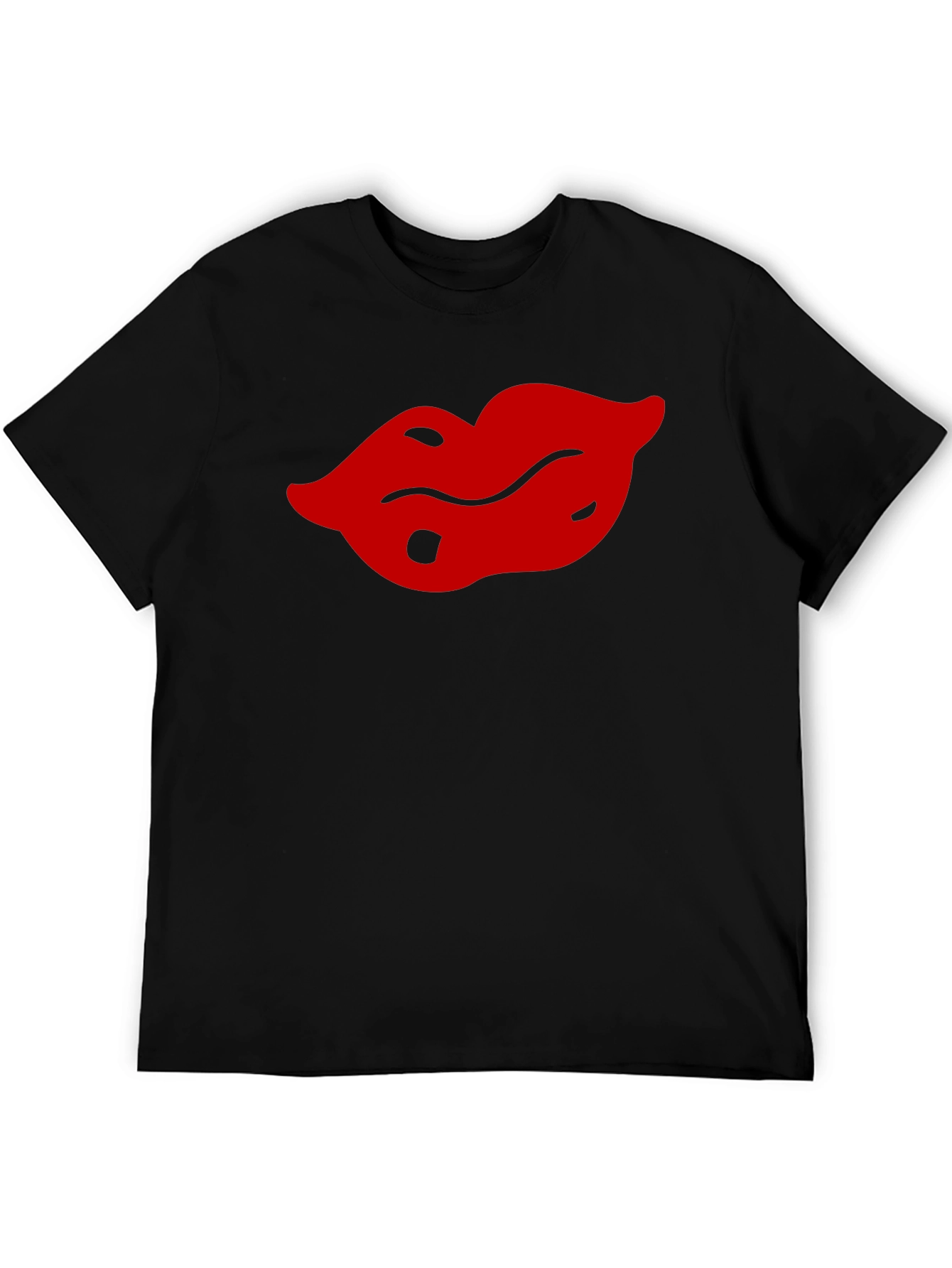 Bold Lips Graphic Tee - Black