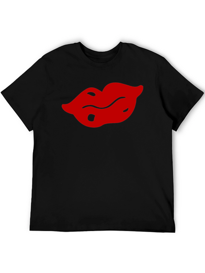 Bold Lips Graphic Tee - Black