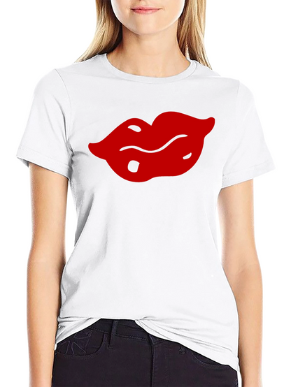 Bold Lips Graphic Tee - Black