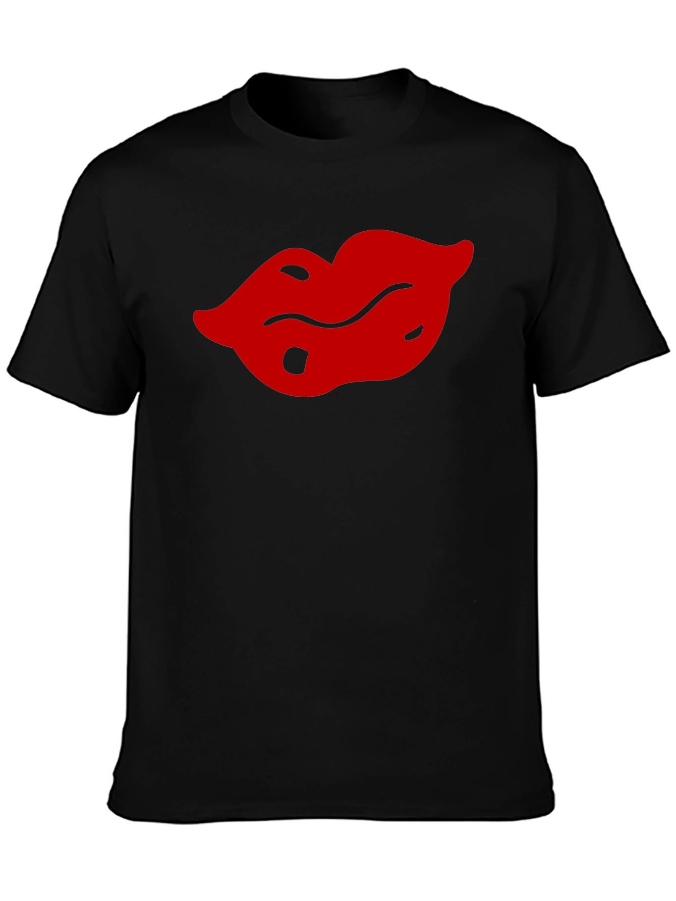 Bold Lips Graphic Tee - Black
