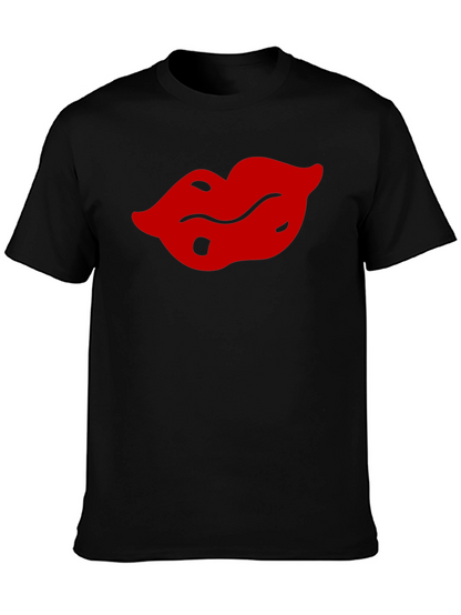 Bold Lips Graphic Tee - Black