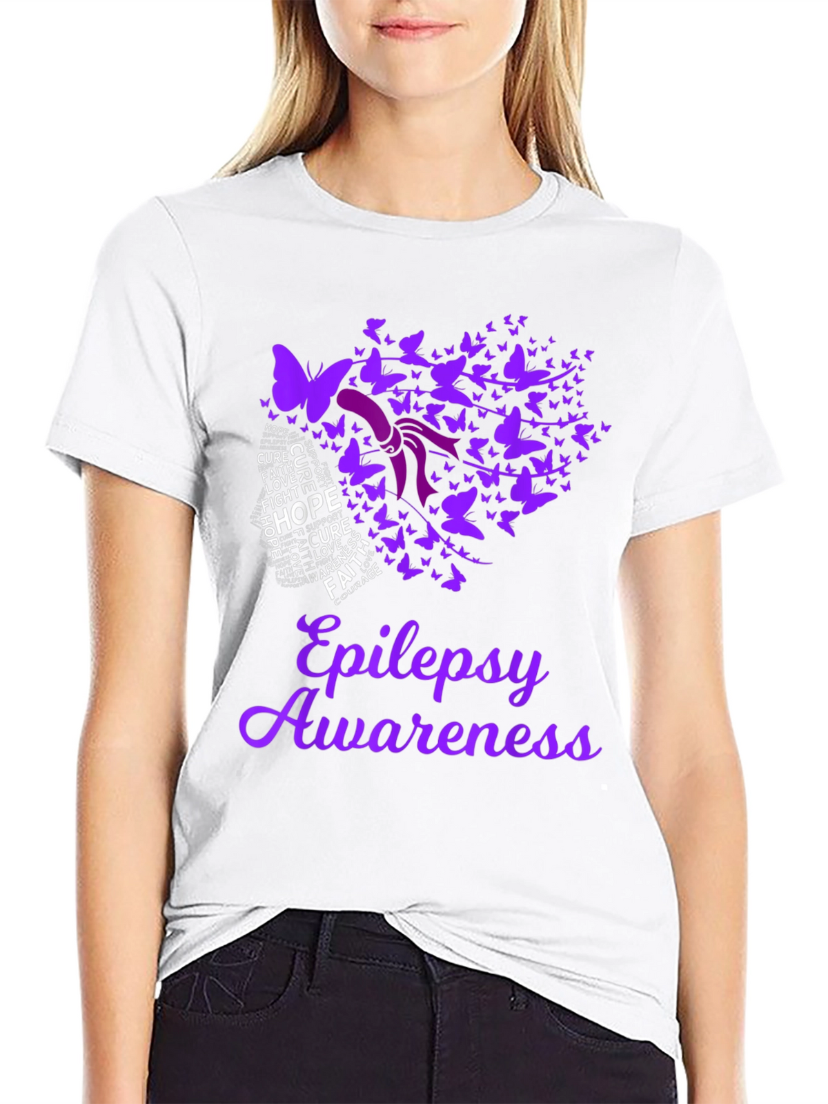 Epilepsy Awareness Butterfly T-Shirt