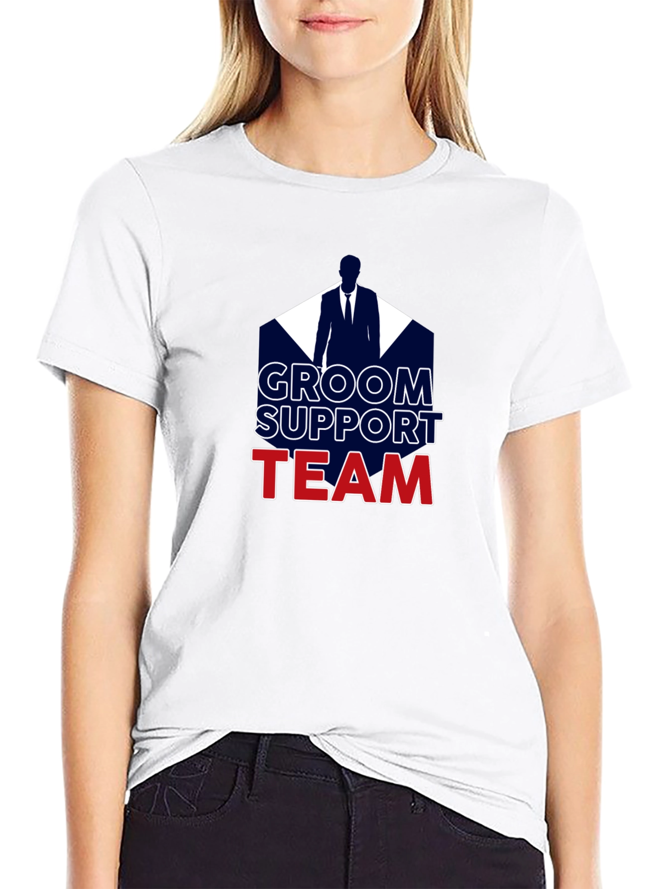 Groom Support Team T-Shirt Wedding Party