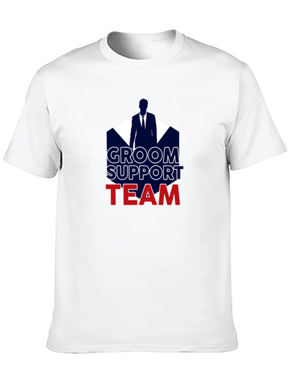 Groom Support Team T-Shirt Wedding Party