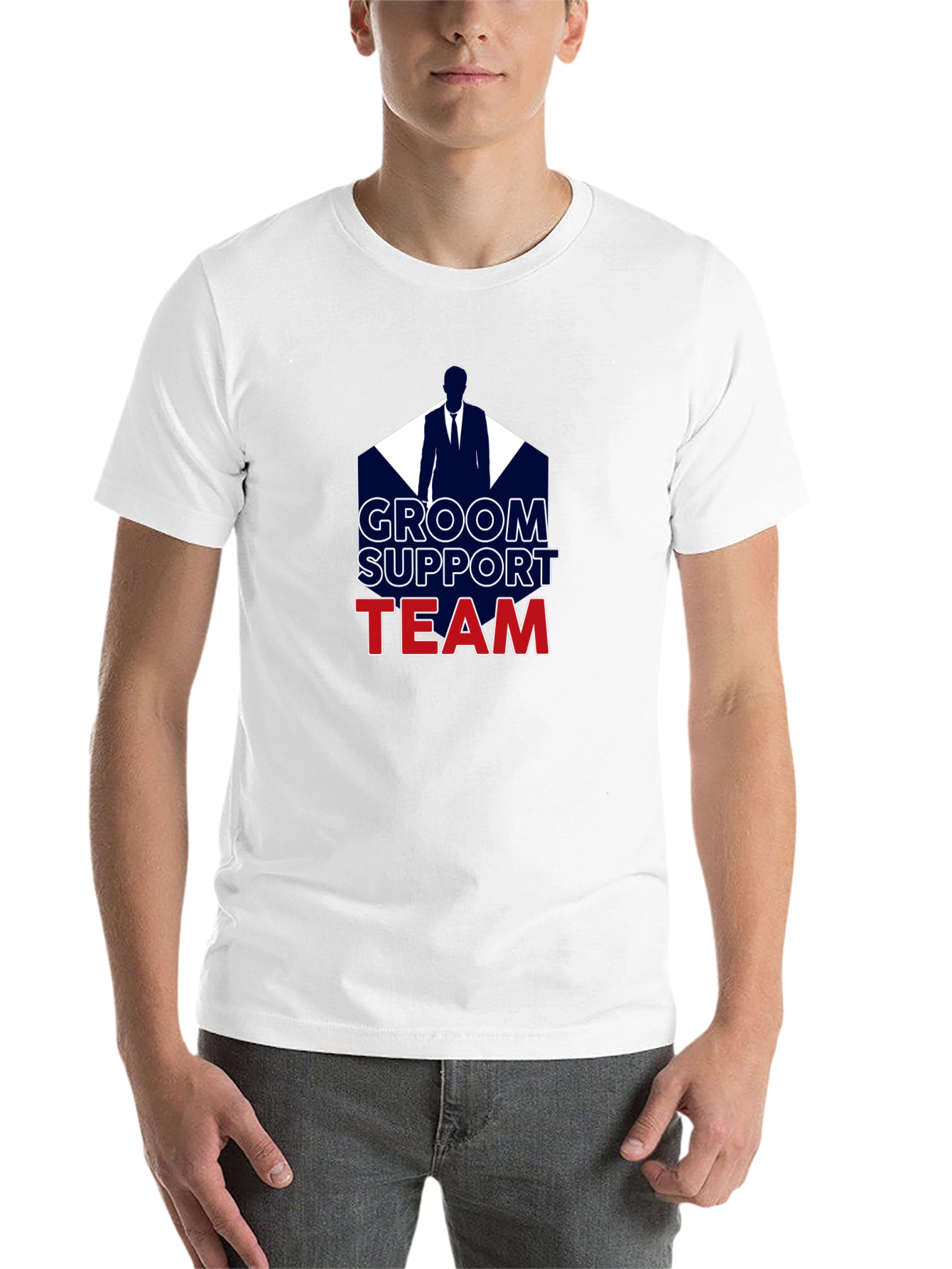 Groom Support Team T-Shirt Wedding Party