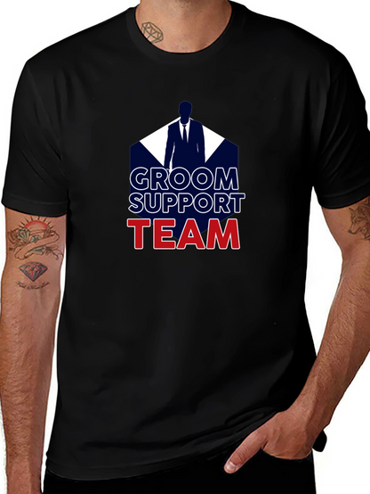 Groom Support Team T-Shirt Wedding Party