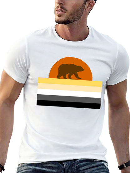 Bear Pride Flag Graphic T-Shirt