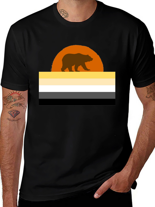 Bear Pride Flag Graphic T-Shirt