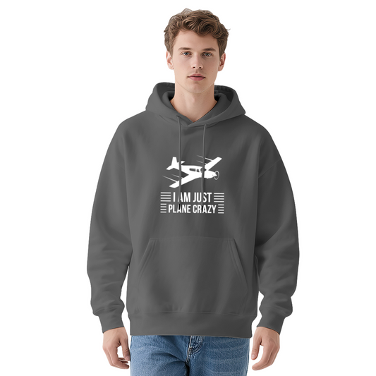 Airplane Lover I Am Just Plane Crazy Graphic Hoodie, Soft & Comfortable Daily Pullover