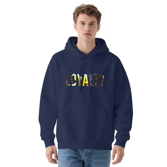 Leopard Yellow Loyalty Text Unisex Hoodie, Stylish Comfort Street Pullover