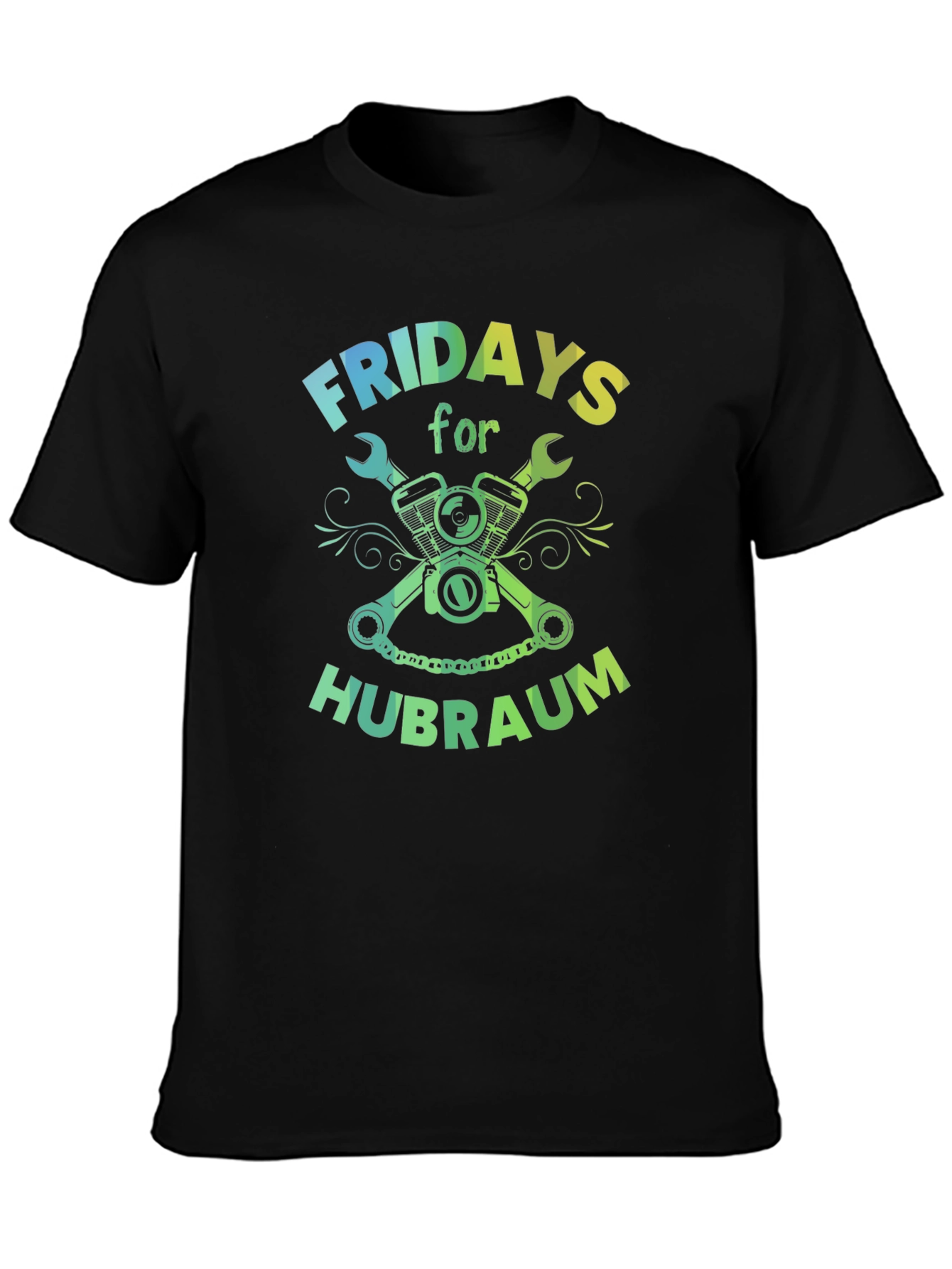 Fridays for Hubraum Mens Black T-Shirt