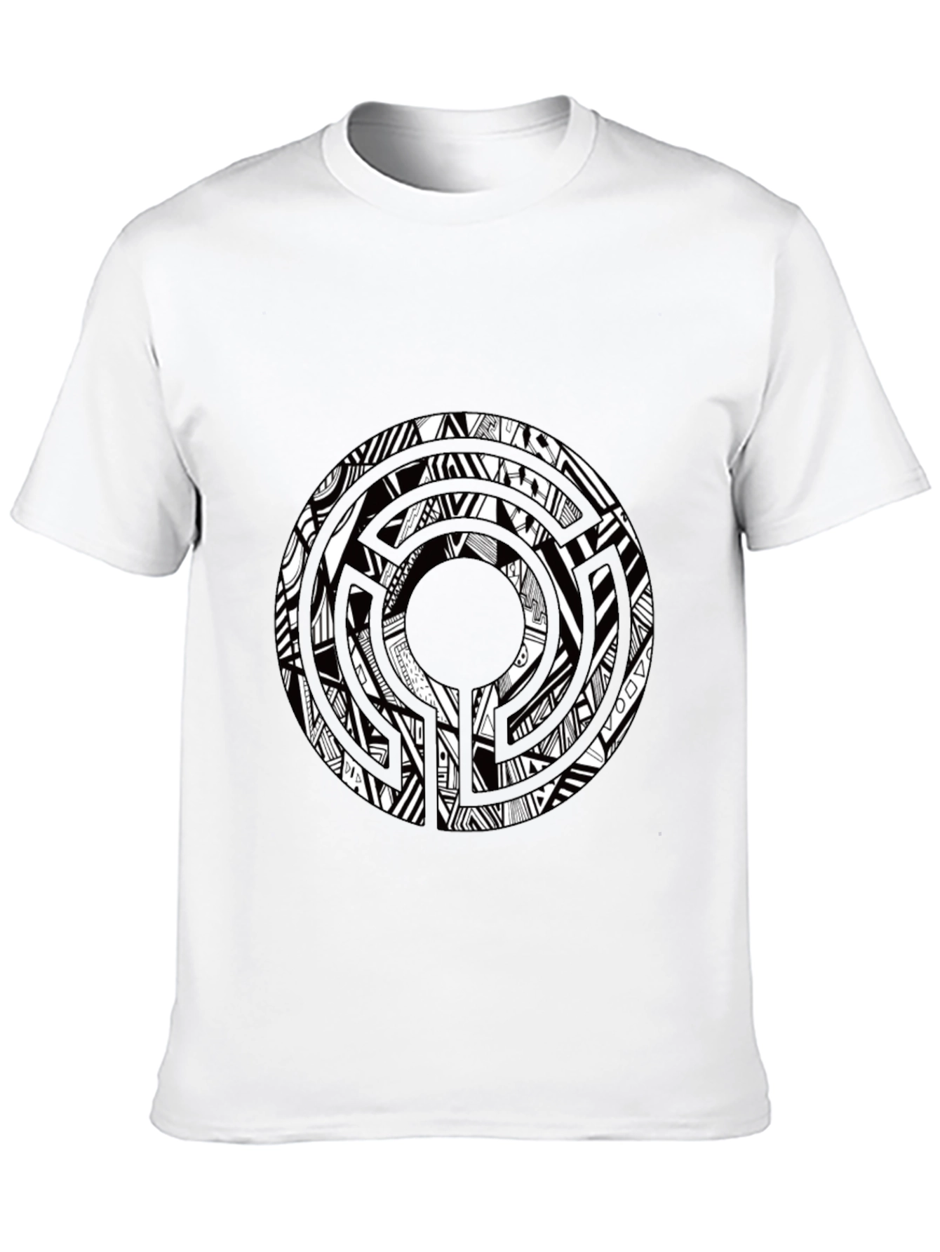 Abstract Graphic Print Crew Neck T-Shirt