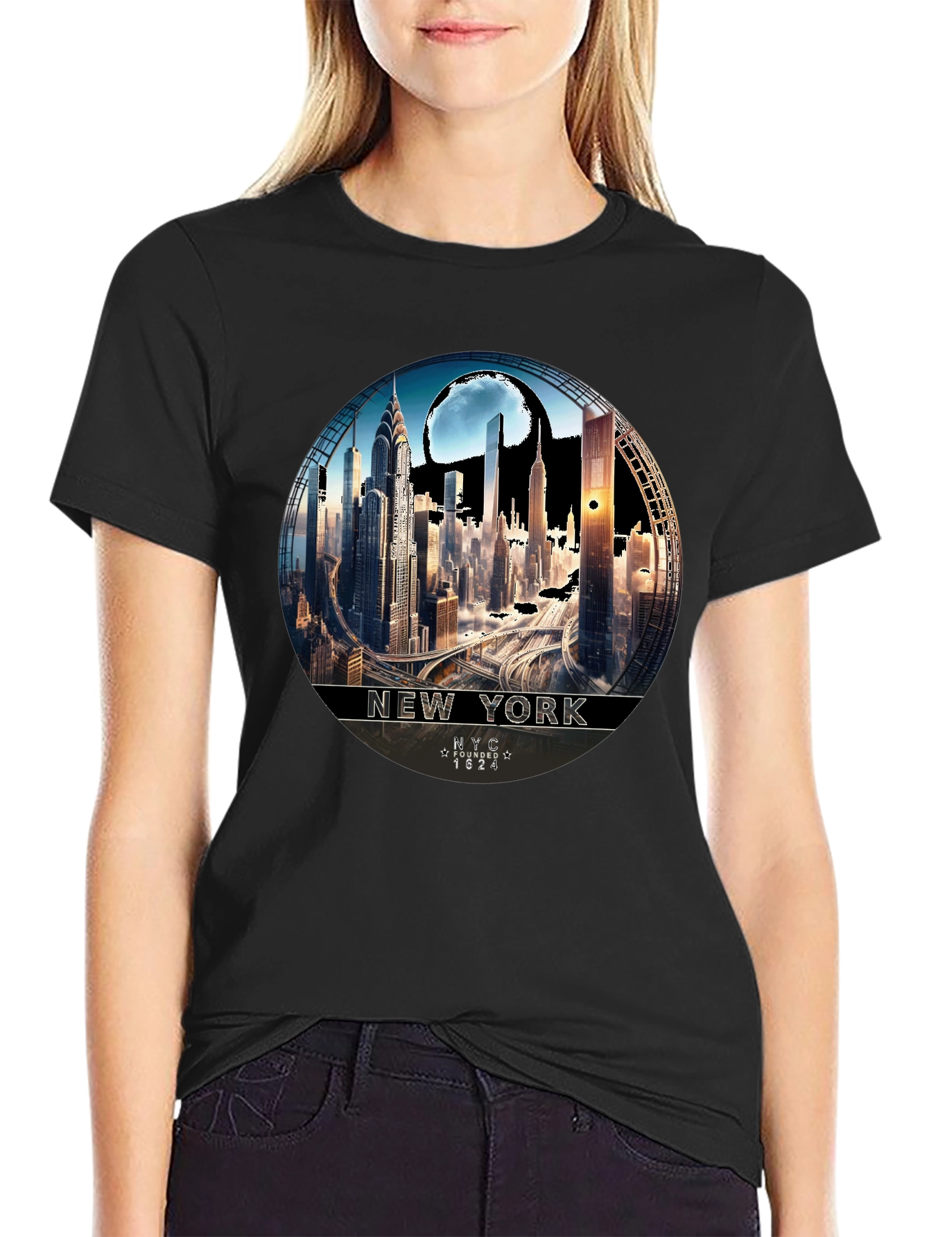 NYC Skyline Graphic Tee - Urban Style