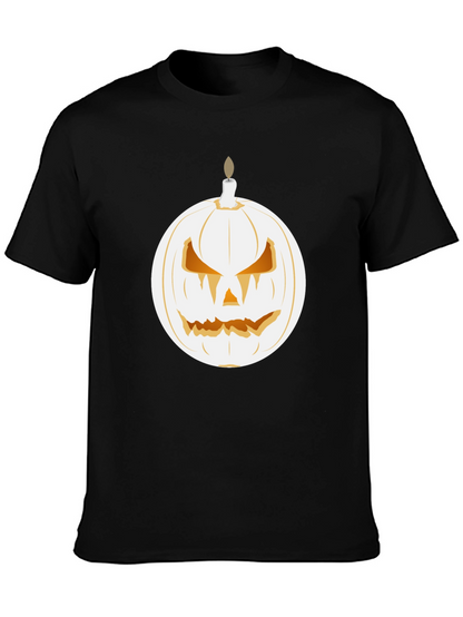 Spooky Pumpkin Candle Graphic Tee - Halloween Shirt