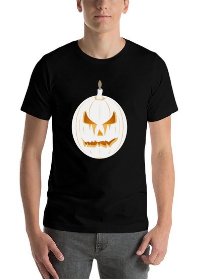 Spooky Pumpkin Candle Graphic Tee - Halloween Shirt
