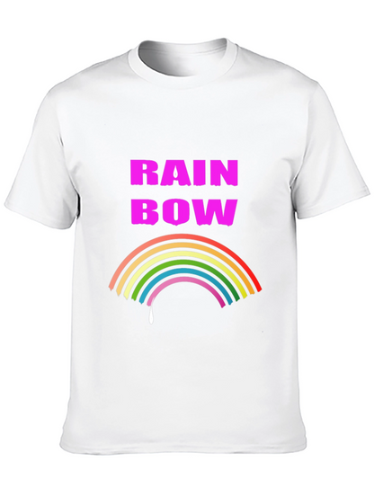 Rainbow Drip Graphic Tee - Stylish Black T-Shirt