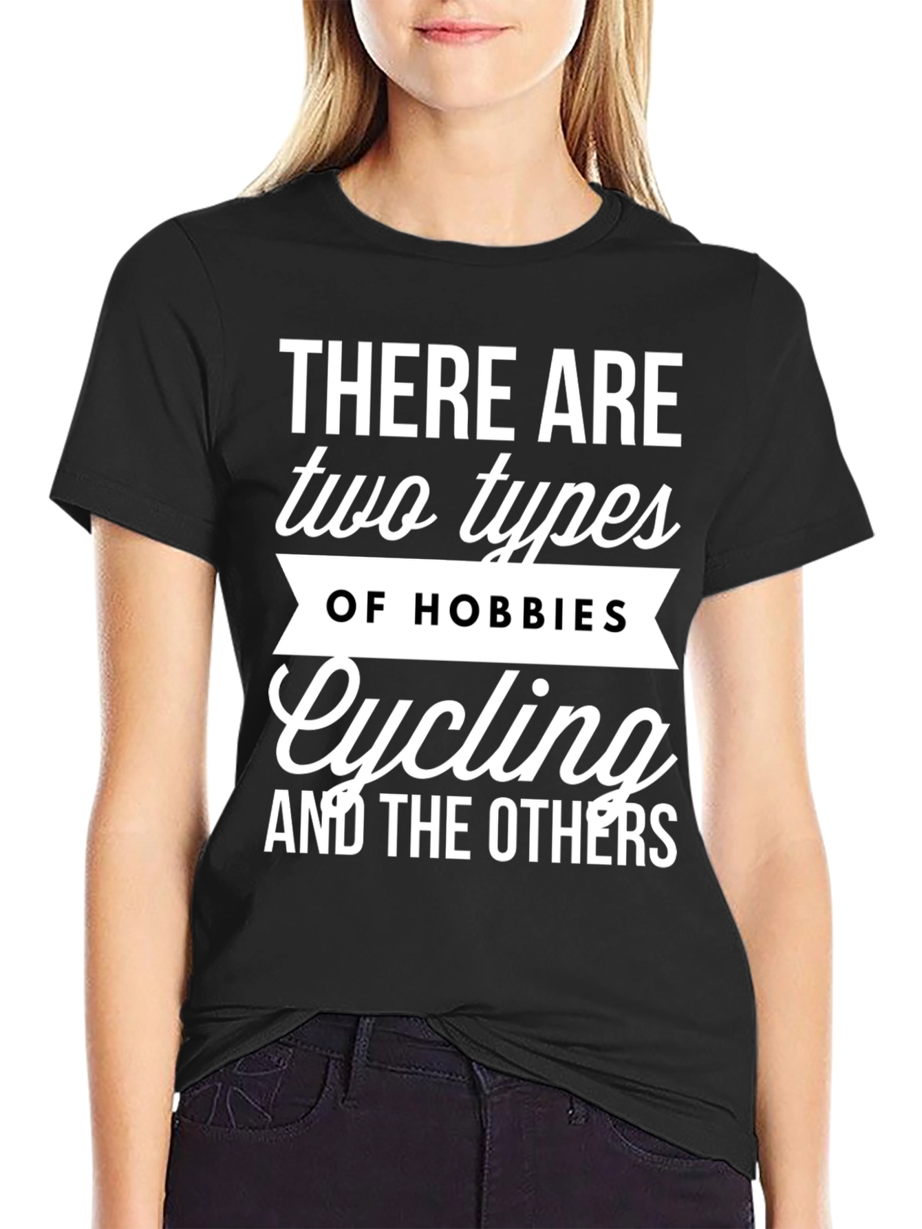 Cycling Hobbies Graphic Tee - Black