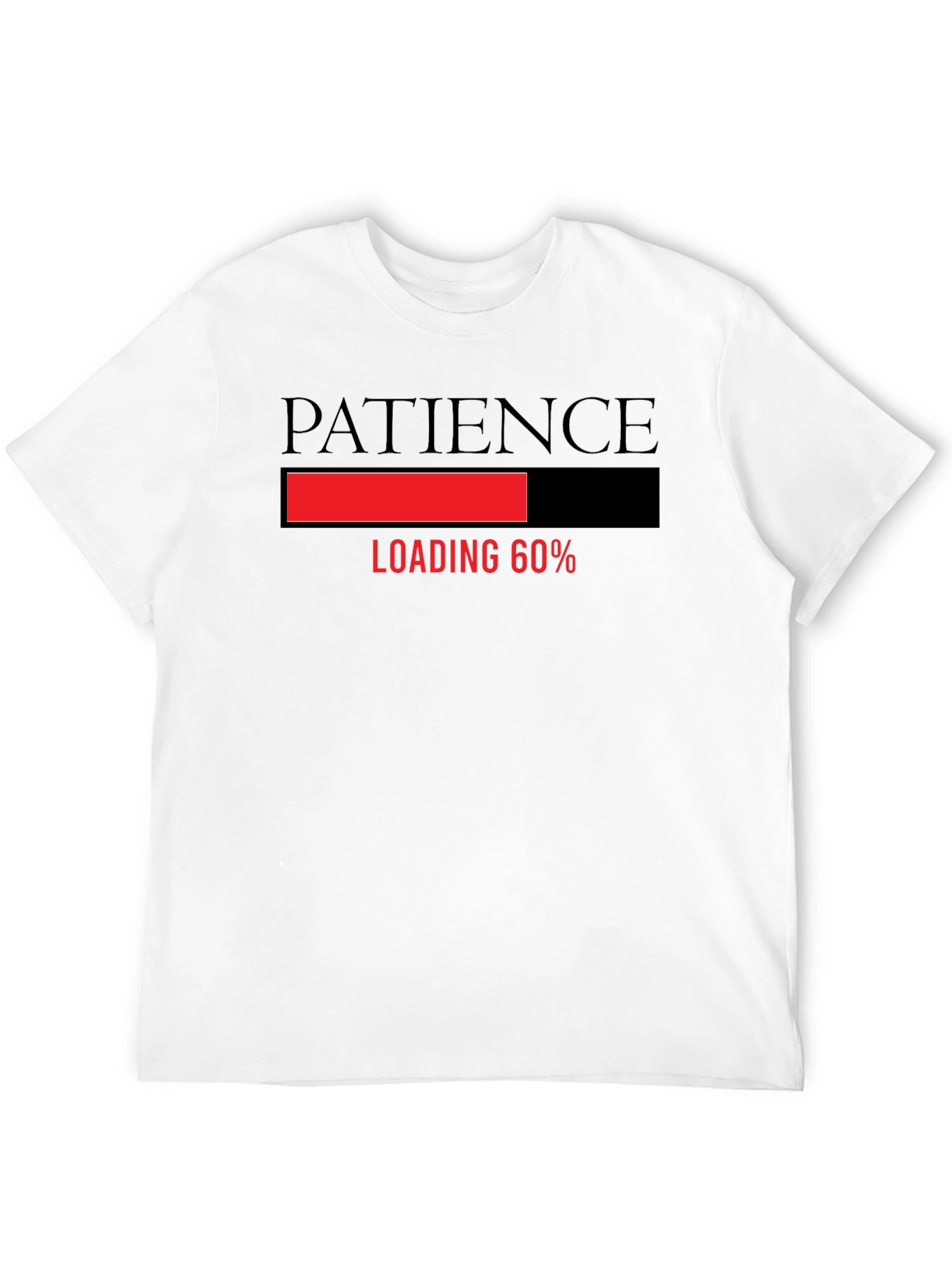 Patience Loading Funny Graphic Tee - Black T-Shirt