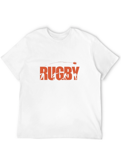 Rugby Graphic T-Shirt - Black Casual Tee